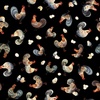 QT Fabrics Poultry in Motion Hens and Chicks Black