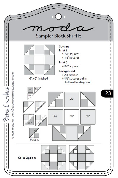 Moda Sampler Block Shuffle - Block 23