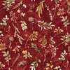 Hoffman Fabrics Harvest Bouquet Tossed erns and Flowers Maroon