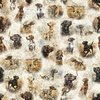 QT Fabrics Forest, Field and Stream Hunting Dogs Cream
