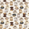 Windham Fabrics Coffee Connoisseur Mug Collection Cream