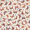 QT Fabrics Fluttering Garden Butterflies Oatmeal