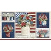 P&B Textiles Farmhouse Americana Panel Patriotic Bouquet Panel