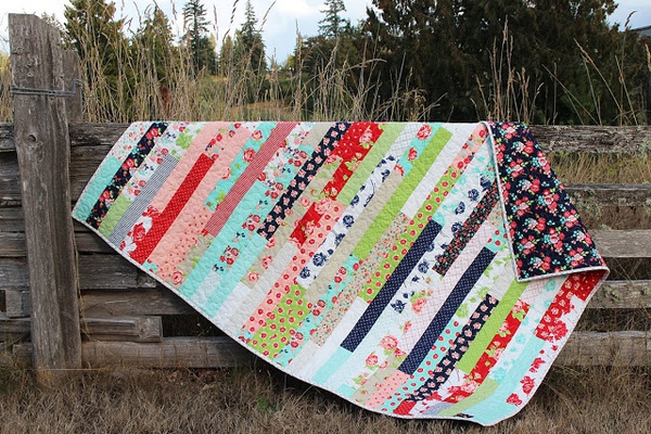 Jelly Roll Race Quilt
