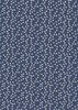Lewis and Irene Fabrics Forever Blooms Interlaced Blossoms Prussian Blue