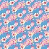 Riley Blake Designs Painted Petals Butterfly Floral Blue
