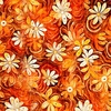 QT Fabrics Oasis Ditzy Floral Orange