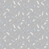 Lewis and Irene Fabrics Enchanted Feathers and Stars Silver Metallic Grey