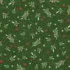 P&B Textiles Believe Tossed Sprigs and Stars Green