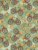 Wilmington Prints Sunspell Bicycles Toss Light Green