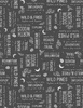 Wilmington Prints Wild Woods Lodge Word Toss Black