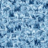 QT Fabrics Mountain Splendor Lodge Animals Light Blue