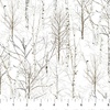 Northcott Naturescapes Wild At Heart Trees White