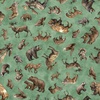 QT Fabrics Enchanted Forest Animal Toss Sage