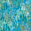Hoffman Fabrics Along the Shores Batik Seahorses Seasalt