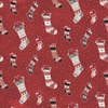 Riley Blake Designs Hello Winter Flannel Stockings Red