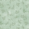 P&B Textiles Floral Chic Tonal Tossed Leaves Green