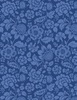 Wilmington Prints Sweet Cherry Tonal Floral Navy/Blue