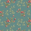 Andover Fabrics Dahlia Coralberry Sage