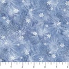 Northcott Naturescapes Winter Jays Flannel Snowflakes Mid Blue