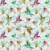 Windham Fabrics A Hummingbird's Charm Birds in Flight Morning Dew