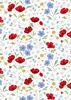 Lewis and Irene Fabrics Forever Blooms Wild Blooms White