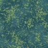 P&B Textiles Koi Pond Graphic Bamboo Leaves Blue Green