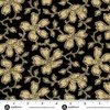 Andover Fabrics Carolina Vermicular Floral Black