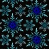 Henry Glass Crystal Frost 108 Wide Backing Fabric Snowflakes Black/Blue