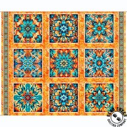 QT Fabrics Oasis Desert Rose Panel Papaya QT Fabrics Oasis Desert Rose Panel Papaya
