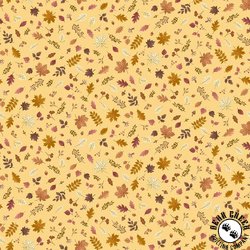 Andover Fabrics Hello Autumn Foliage Cascade Yellow