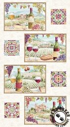 Clothworks Wine Tasting Block Panel Clothworks Wine Tasting Block Panel