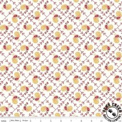 Riley Blake Designs Cook Book Rooster Coral