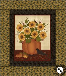 Pumpkin Patch - Flowers in the Pumpkin Free Quilt Pattern by Benartex