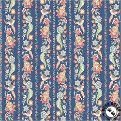 Windham Fabrics Tapestry Gilded Garland Soft Blue