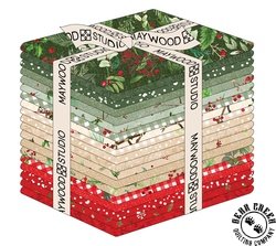 Winter Wreaths Fat Quarter Bundle by Maywood Studio Winter Wreaths Fat Quarter Bundle by Maywood Studio