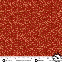 Andover Fabrics Autumn Woods Wildfern Red