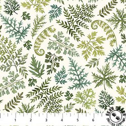 Northcott Wild Harvest Small Ferns Cream