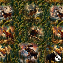 Blank Quilting Wilderness Song Wildlife In The Forest Green Blank Quilting Wilderness Song Wildlife In The Forest Green