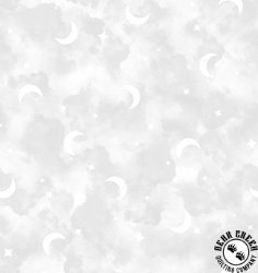 Maywood Studio Honey Bunny Clouds and Moons Light Grey Maywood Studio Honey Bunny Clouds and Moons Light Grey