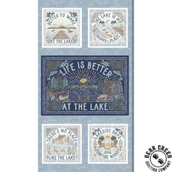 P&B Textiles Lakeside Days Panel Lake Life Blocks Panel