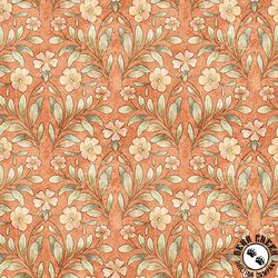 QT Fabrics HedgeHugs Floral and Leaf Light Orange