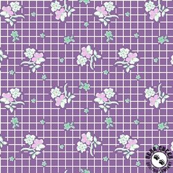Maywood Studio Dilly Dally Floral Grid Purple Maywood Studio Dilly Dally Floral Grid Purple