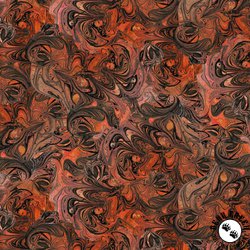 Clothworks Faboolous Marbling Orange