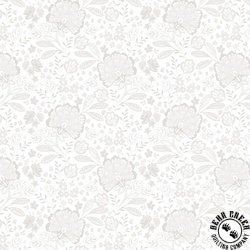 P&B Textiles Elizabeth 108 Inch Wide Backing Fabric Jacobean Allover White