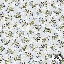 Studio E Fabrics Ashdown Forest Flowering Vine Toss Silver/Gray Studio E Fabrics Ashdown Forest Flowering Vine Toss Silver/Gray