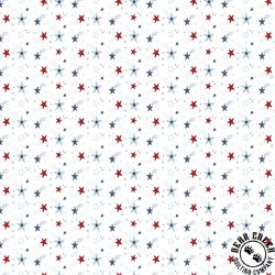Riley Blake Designs Stars and Stripes Forever Shooting Stars White Riley Blake Designs Stars and Stripes Forever Shooting Stars White