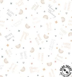 Maywood Studio Honey Bunny Words White