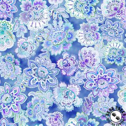 In The Beginning Fabrics Daydreams Small Floral Blue