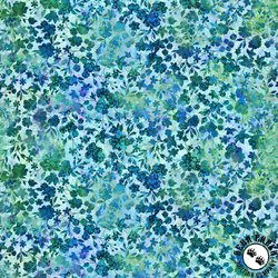 In The Beginning Fabrics Allure Flowering Vines Blue